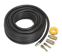 Aria Kit Tubo 15m X Ø8mm Con Connettori - Sealey AHK01 Nuovo