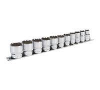 Presa Set 11pc 1cmSq Drive 12pt Walldrive Cuscinetto - Sealey AK2672 Nuovo