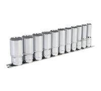 Sealey Imperial Presa Set 11pc 1cmSq Drive 12pt Profondo Walldrive AK2673