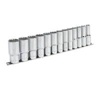 Sealey Imperial Presa Set 13pc 1.3cmSq Drive 12pt Profondo Walldrive AK2675
