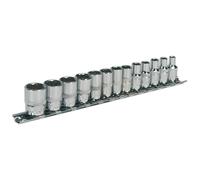Presa Set 13pc 0.6cmSq Guida 12pt Walldrive Metrico AK2680 Sealey Nuovo