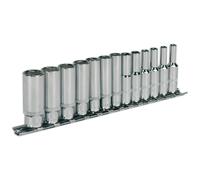 Sealey AK2692 Presa Set 13pc 0.6cmSq Drive Profondo Walldrive Metrico