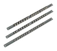 Sealey Ritenuta Bussole Binario Set 3pc 0.6cm 1cm 1.3cmD 410mm 16 Clip AK270
