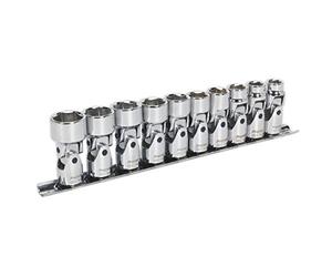 Sealey ak2710 universale comune Set di chiavi a bussola 3/8 "10 unità sq Walldrive Metric