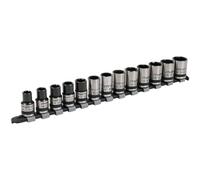 Sealey AK2742B Presa Set 13pc 1.3cmSq Drive da Agganciare™ 6pt Metrico - Nero