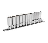 Presa Set 13pc 0.6cmSq Drive Profondo Richiudibile™ 6pt Metrico - Sealey AK2747