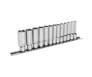 Sealey AK2747 Profondo da Agganciare Presa Set, 1/4" Quadrato Drive, 6PT Metrico, 13 Pezzi