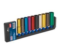 Sealey AK288D Multicolore Set di Profonda Presa 10pc 1.3cmsq Guida Metrica