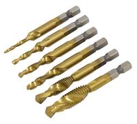 Sealey AK3025 - Set di punte per trapano e rubinetto, 6 pezzi