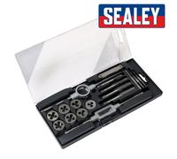 Sealey AK321 - Metrico Coperchio & Die Set Filo + Riparazione Metrico Fili 17pc