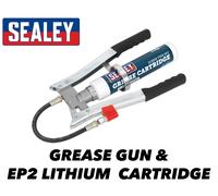 Sealey AK4403 Doppio Leva Grasso Pistola + EP2 Litio a Vite Cartdridge 400g