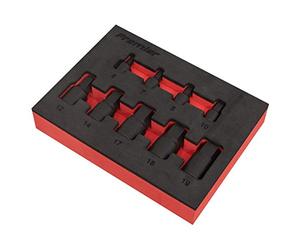 Sealey AK5525 - Set di punte per bussole esagonali a basso profilo da 1/4" e 3/8"Sq Drive, 9 pezzi