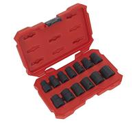 Sealey AK5616 M Impact socket set 13PC 1/5,1 cm SQ unità lock-on 6PT Metric