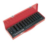 Sealey AK5815M Impact Presa Set 15pc 1.3cmsq Drive Profondo Metrico