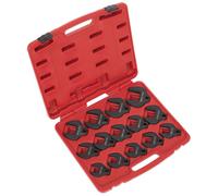 Sealey AK59831 Crow's Piede Chiave Set 14pc 1.3cmSq Guida Metrica