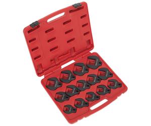 Sealey AK59831 Crow's Piede Chiave Set 14pc 1.3cmSq Guida Metrica