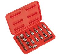 Set Di Chiavi A Bussola E Bit Di Sicurezza Sealey 29 Pezzi 1/4" E 3/8"