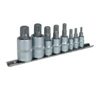 Sealey Scanalate Presa Set di Punte 8pc 0.6cm,1cm & 1.3cmSq Drive AK6214