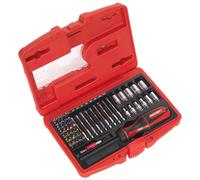 Sealey AK64903 Fine Denti Cricchetto Cacciavite E Set di Accessori 51pc