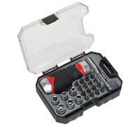 Sealey AK64906 Fine Denti Cricchetto Cacciavite E Set di Accessori 24pc Stubby