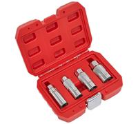 Sealey Presa Candela Accensione Set 4pc 1cmSq Guida Metrica Gomma Inserti AK6556