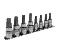 Sealey Esagonale Presa Punta Set Lock-On™ 8pc 0.6cm & 1cmSq Guida -