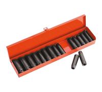 Sealey AK685 Impact Presa Set 16pc Profondo 1.3cmsq Drive Metrico/Cuscinetto