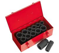 Sealey AK687 Impact Presa Set 13pc Profondo 1.9cmsq Drive Metrico/Cuscinetto