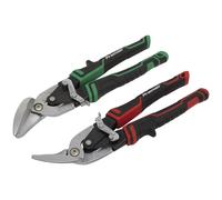 Sealey AK69072 Alto Leva ad Angolo a Doppia Leva Latta Forbici Set 2pc