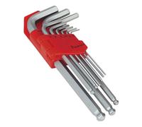 Sealey AK7139 Estremità a Sfera Set Chiavi Esagonali 9pc Lungo Metrico