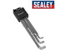 Sealey AK7174 - 9pc Stubby/Profilo Basso Esagonale Allen Chiave Set IN Supporto