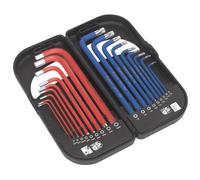 Sealey AK7176 Trx-Star E Estremità a Sfera Set Chiavi Esagonali 18pc Lungo