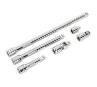 Sealey 1cmSq Drive Wobble Rigido Prolunga Set 6pc Include U/J AK7690