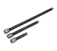 Sealey 1cmSq Drive Oscillante Rigido Prolunga Set 3pc Serie Nera AK7691