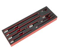 Sealey AK7693 - Set di barre di estensione rigide oscillanti per unità quadrate, 0,6 cm, 1 cm e 1,3 cm, 9 pezzi, colore nero