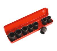 Sealey Ak77/9m Impact Presa Set 8pc 1.9cmsq Guida Metrica
