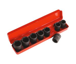 Sealey Ak77/9m Impact Presa Set 8pc 1.9cmsq Guida Metrica