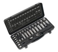 Metrico Presa Set 34pc 1cmD Walldrive Serie Nera Singolo Esagonale Sealey AK7971