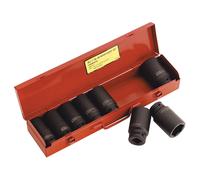 Sealey Ak80/9m Impact Presa Set 8pc 3/4""Sq Drive Metrica Profonda