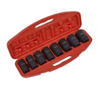 Sealey AK885 Impact Presa Set 8pc Profondo 1.9cm Sq Drive Metrico