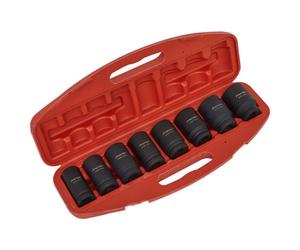 Sealey AK885 Impact Presa Set 8pc Profondo 1.9cm Sq Drive Metrico