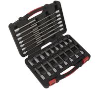 Sealey Esagonale Presa Set di Punte 30pc 1cmSq Drive - Platino Serie AK89000