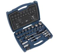 Metrico Presa Set 26pc 1.3cmD 6pt Walldrive Standard Lunghezza Sealey AK8992