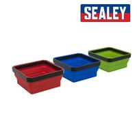 Sealey APCSTS Magnetico Parti Carrelli - 3pk - Pieghevole Rosso Verde Blu - 11cm