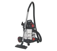 Sealey Aspirapolvere Industriale 20L 1400W/230V Inossidabile Tamburo Auto Avvio