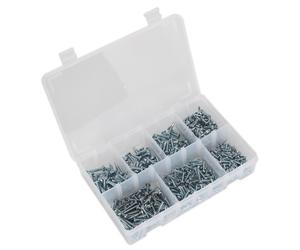 Sealey Auto-Perforanti Vite Assortimento 500pc Pan Testa Phillips Zinco AB060SDS