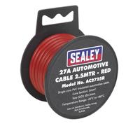 Sealey Automobilistico Cavo Spesso Muro 27A 2.5m Rosso AC2725R