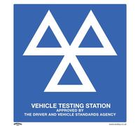 Sealey Avvertimento Sicurezza Insegna - Mot Test Stazione - Alluminio Misto