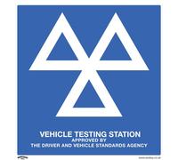 Sealey Avvertimento Sicurezza Insegna - Mot Test Stazione - Alluminio Misto