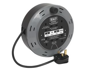 Sealey Avvolgitore Di Cavo Tipo Cassette 10M 4 X 230V 1.00Mm Termico BCR10B